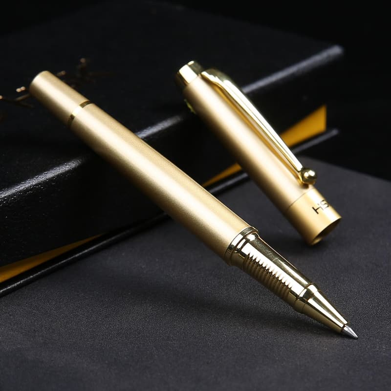 Luxury Black Ballpoint Pen Gift Set for Professionals (Gold)