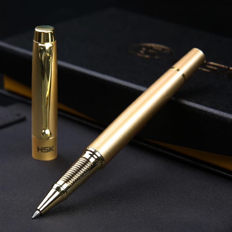 Luxury Black Ballpoint Pen Gift Set for Professionals (Gold)