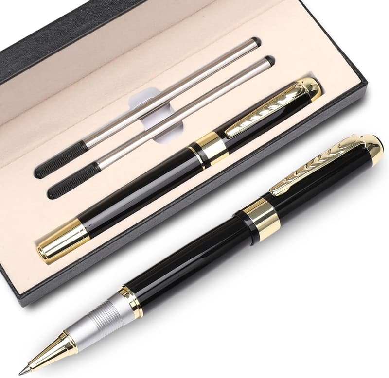 Luxury Ballpoint Pen Gift Set for Men & Women - 0.5mm Black