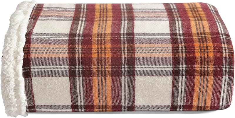 Reversible Sherpa Fleece Throw Blanket for All Seasons