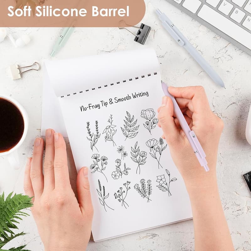 Aesthetic Black Ink Pens Set - Trendy School Supplies for Teens