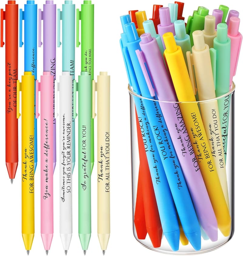 Motivational Gel Ink Pens for Coworkers - 50 Pack
