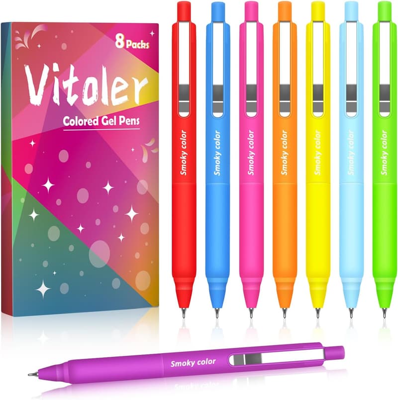 Quick Dry Colored Gel Pens Set for Journaling & Writing