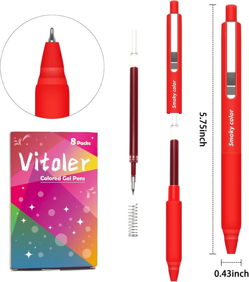Quick Dry Colored Gel Pens Set for Journaling & Writing