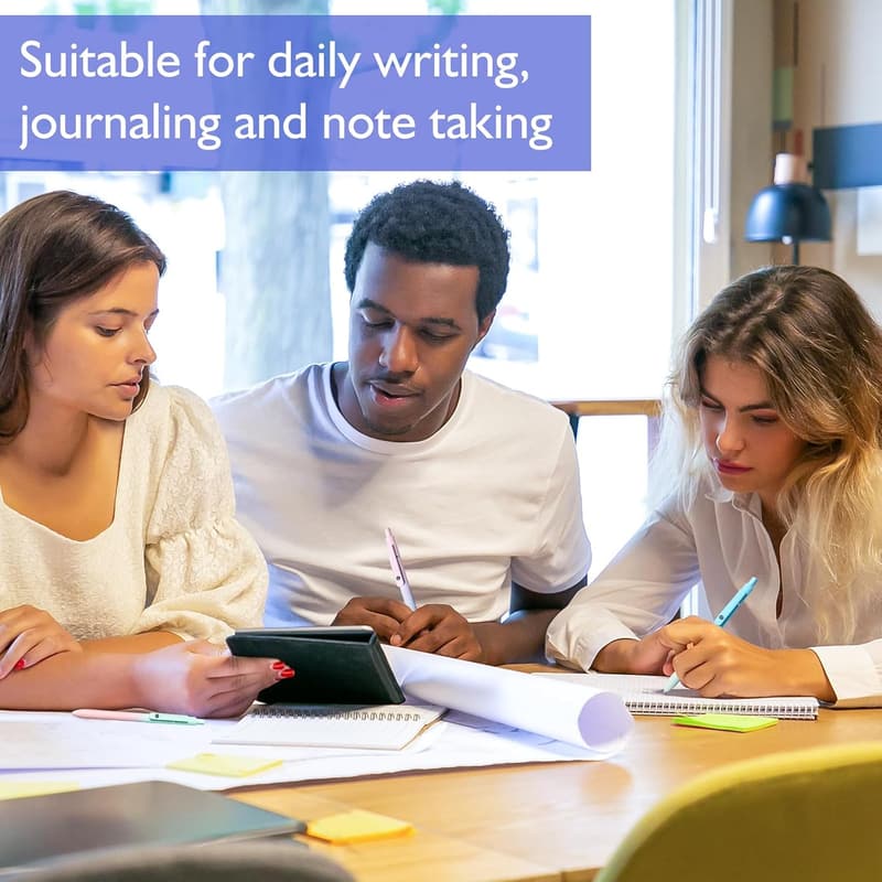Cute Gel Pens Set for Journaling - 5 pcs Black Ink, Aesthetic Gifts for Teens