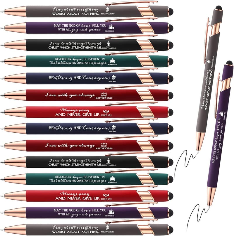 Inspirational Bible Verse Ballpoint Pens Gift Set for Fathers Day