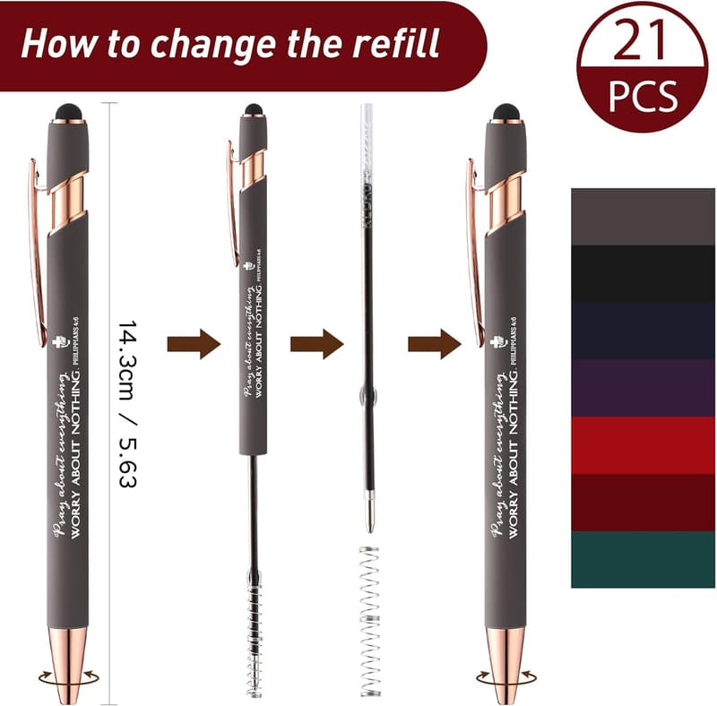 Inspirational Bible Verse Ballpoint Pens Gift Set for Fathers Day