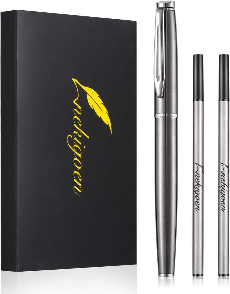 Luxury Chrome Rollerball Pen Gift Set for Professionals