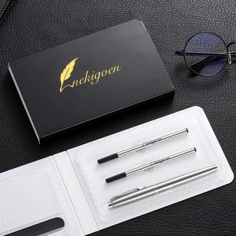 Luxury Chrome Rollerball Pen Gift Set for Professionals