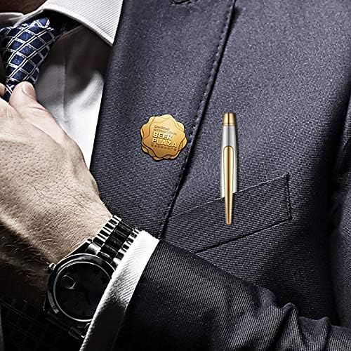 Gold & Steel Ballpoint Pens - 6 Pack for Business or Gift