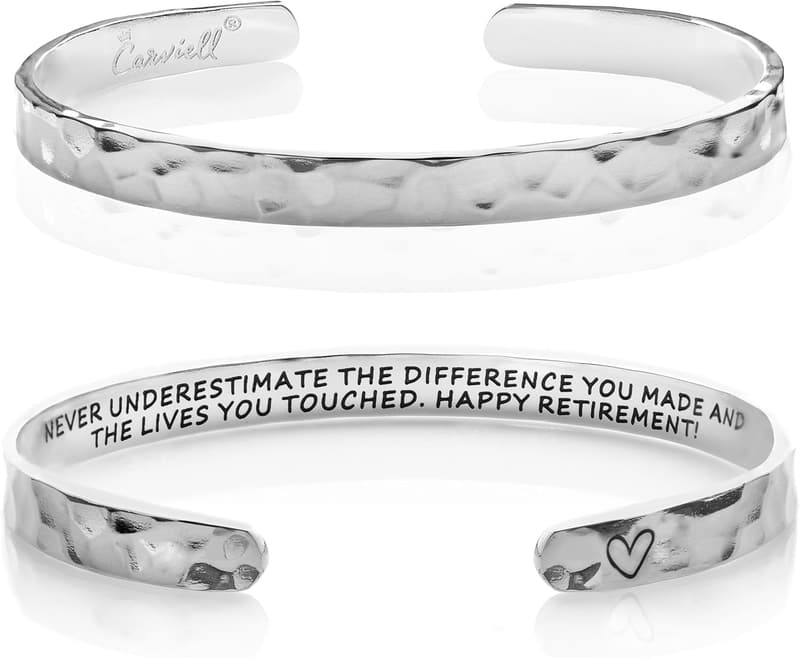 Personalized Inspirational Friendship Cuff Bracelet for Her