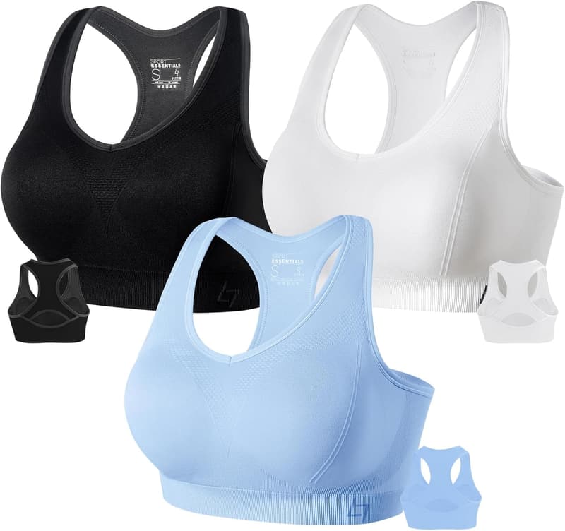 Women's Padded Racerback Sports Bra for Gym & Yoga