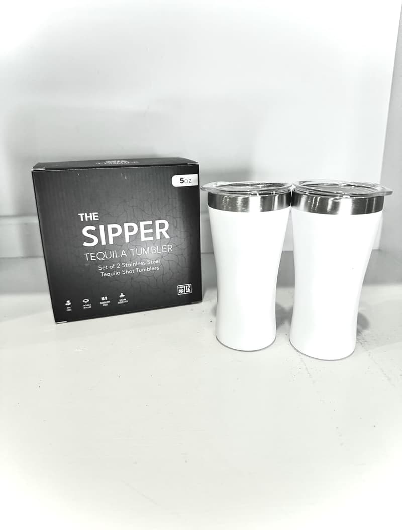 Tequila Gift Set: 2 Insulated Stainless Steel Tumblers