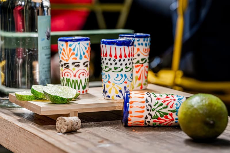 Authentic Hand-Painted Talavera Shot Glasses Set of 4