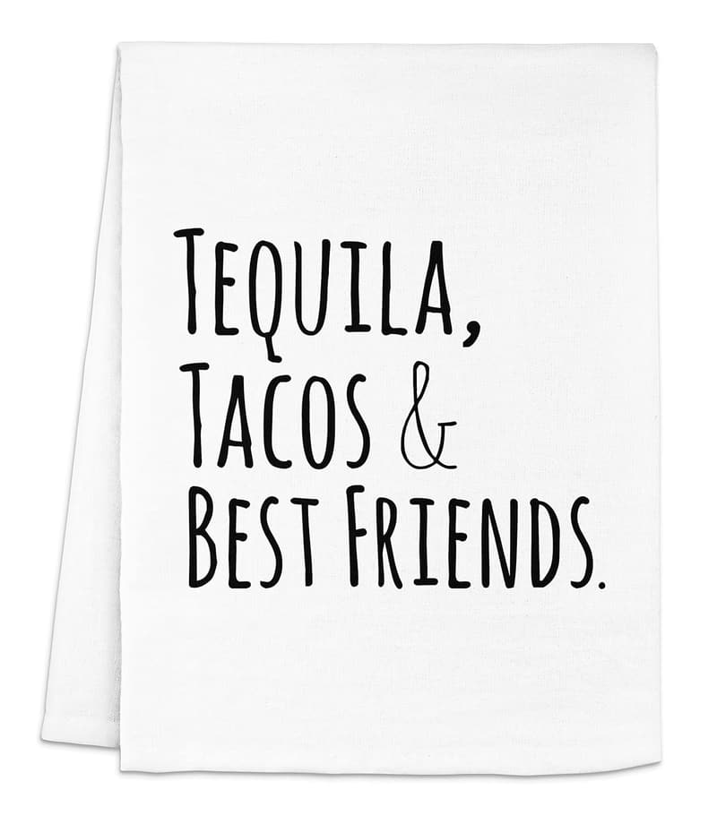 Housewarming Gift: Funny Tequila Tacos Flour Sack Towel