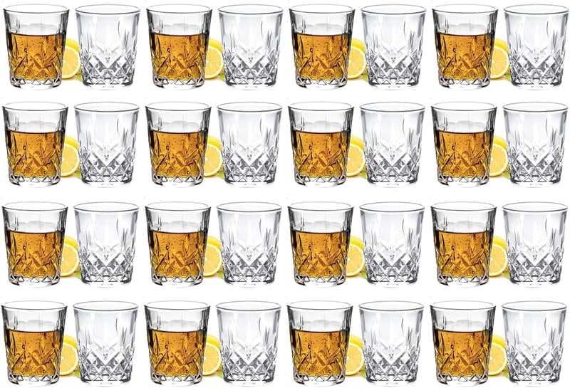 Heavy Base Crystal Shot Glasses - Set of 32 (1.7 oz)