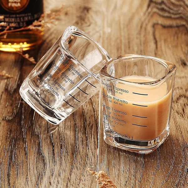 4-Pack Heavy Base 2 oz Shot Glass Set - Perfect for Whiskey & Tequila