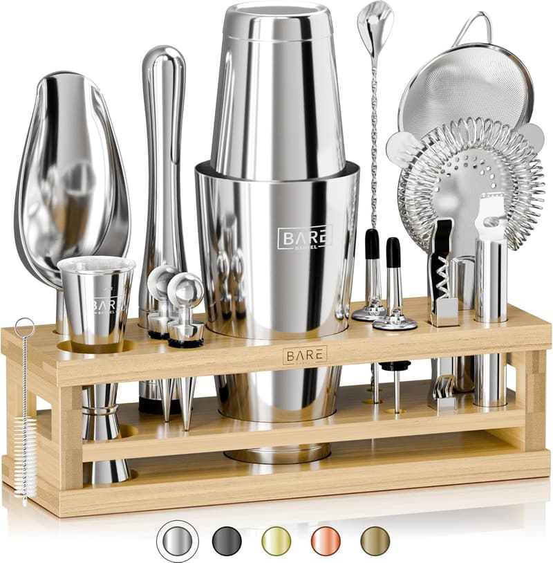 16-Piece Mixology Bartender Kit with Recipe Cards - Gift Set