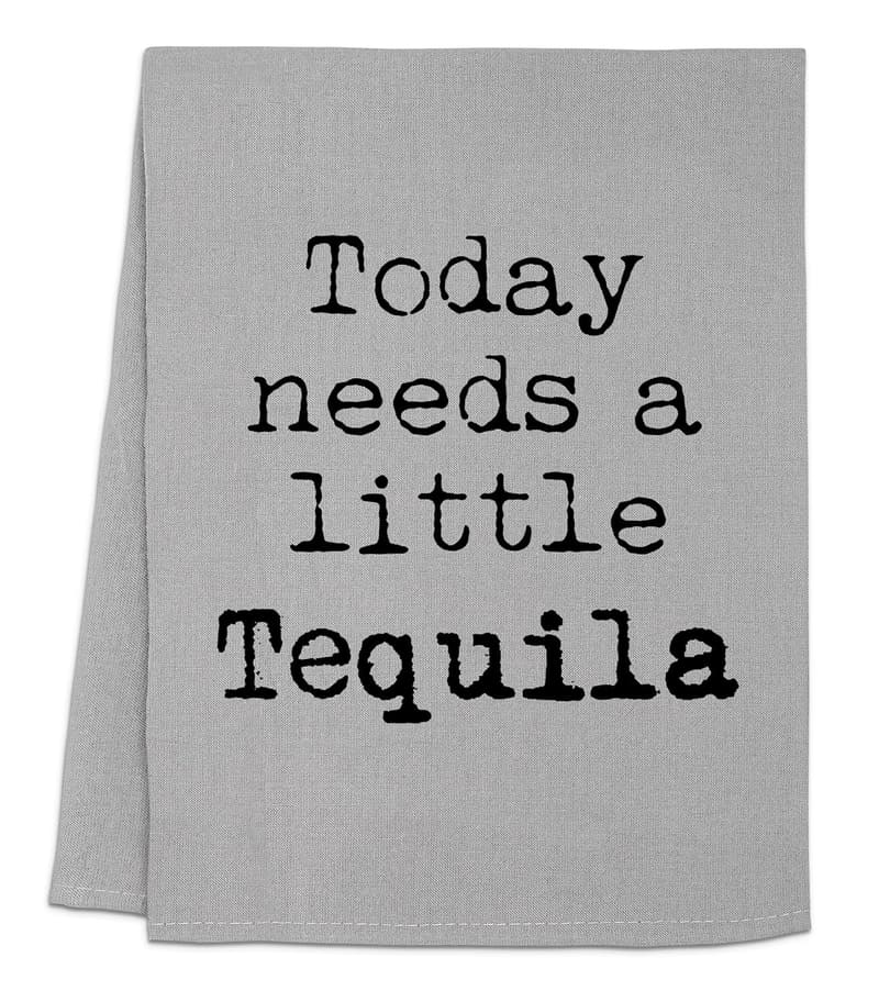 Funny Tequila Dish Towel - Cotton Kitchen Drying Cloth