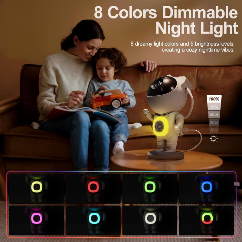 Galaxy Projector Night Light with Bluetooth Speaker for Kids