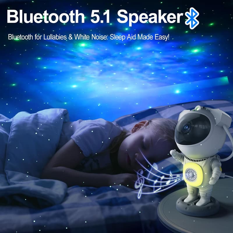 Galaxy Projector Night Light with Bluetooth Speaker for Kids