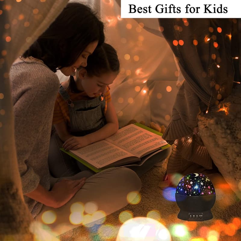 Kids' Star Projector Night Light with 16 Color Options