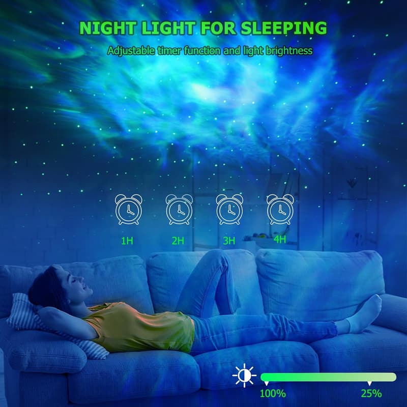 Star Projector with Timer & Remote - Bedroom & Party Decoration