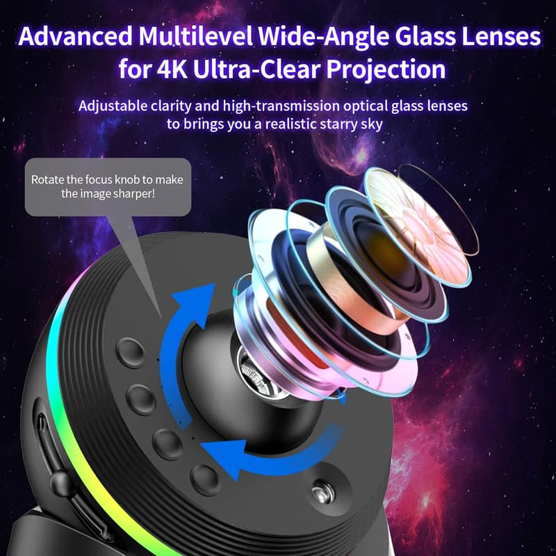 Galaxy Projector Night Light for Kids & Adults - 13-in-1 Planetarium