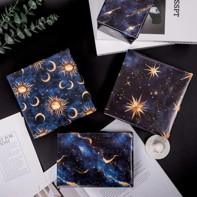 Galaxy-Themed Wrapping Paper Set for Birthdays & Father’s Day