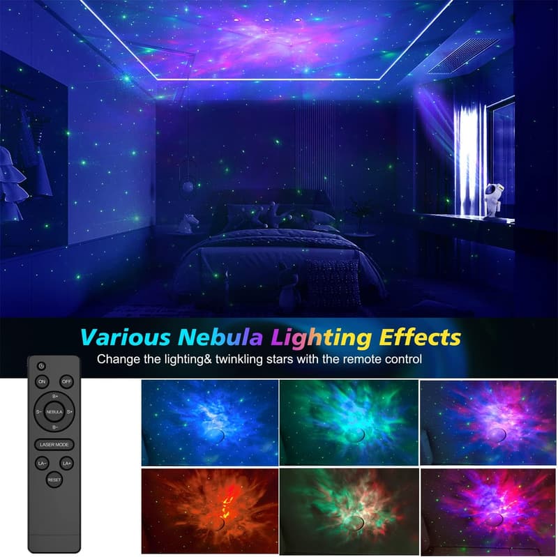 Galaxy Night Light Projector for Kids - Astronaut LED Lamp