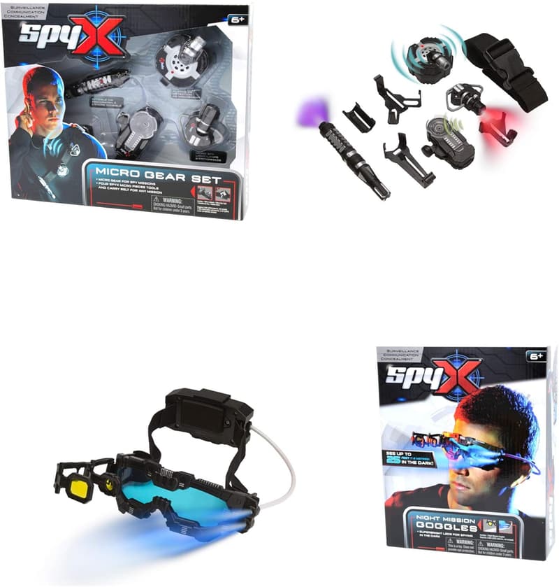 SpyX Night Mission Goggles with 4 Essential Spy Tools Set