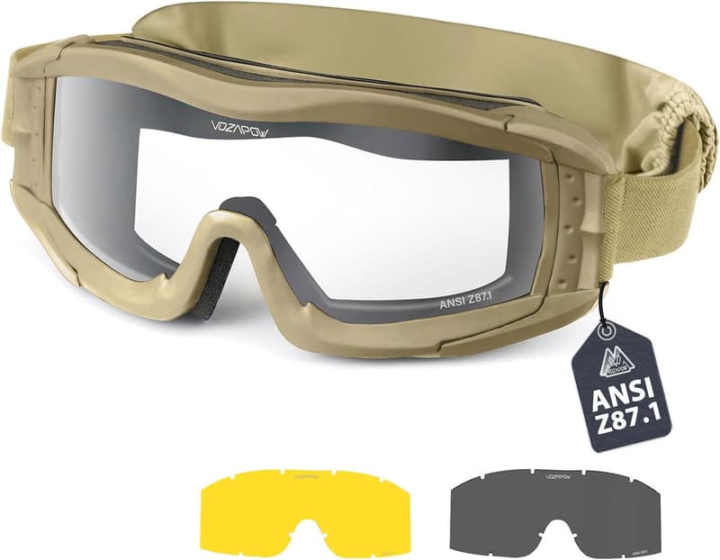 ANSI Z87.1 Certified Anti-Fog Safety Goggles for Tactical Shooting