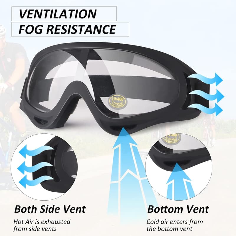 Kids' Motorcycle Goggles, 2-Pack Off-Road & Ski Protection