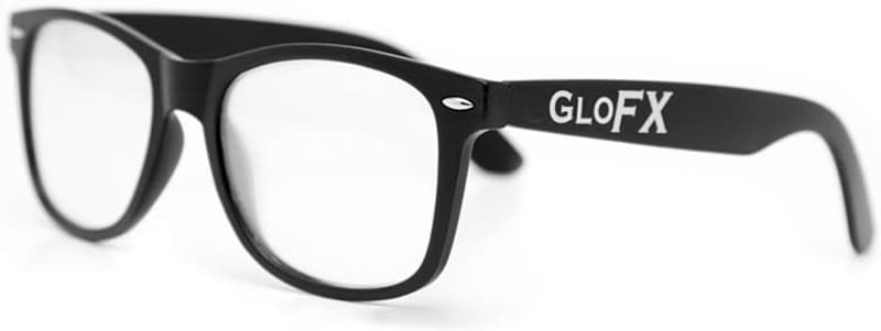 Matte Black 3D Prism Diffraction Glasses for Festivals