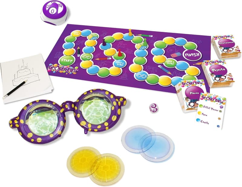 Family Drawing Game with Vision-Altering Glasses