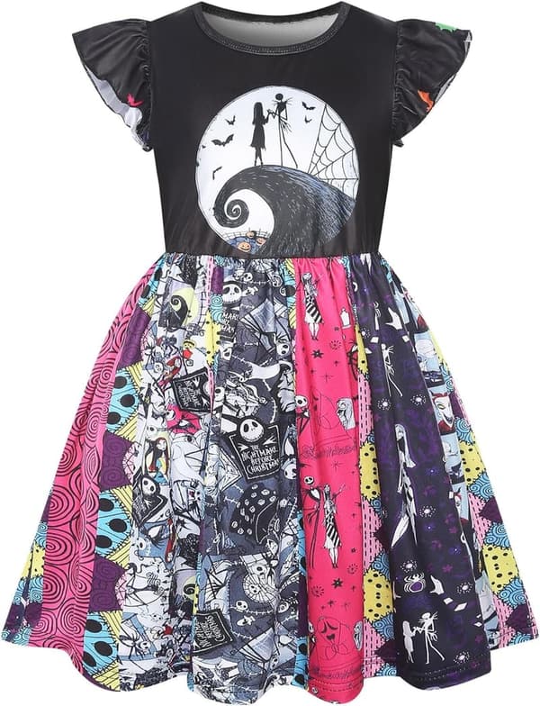 Girls Sally Princess Halloween Dress & Nightmare Christmas Outfit