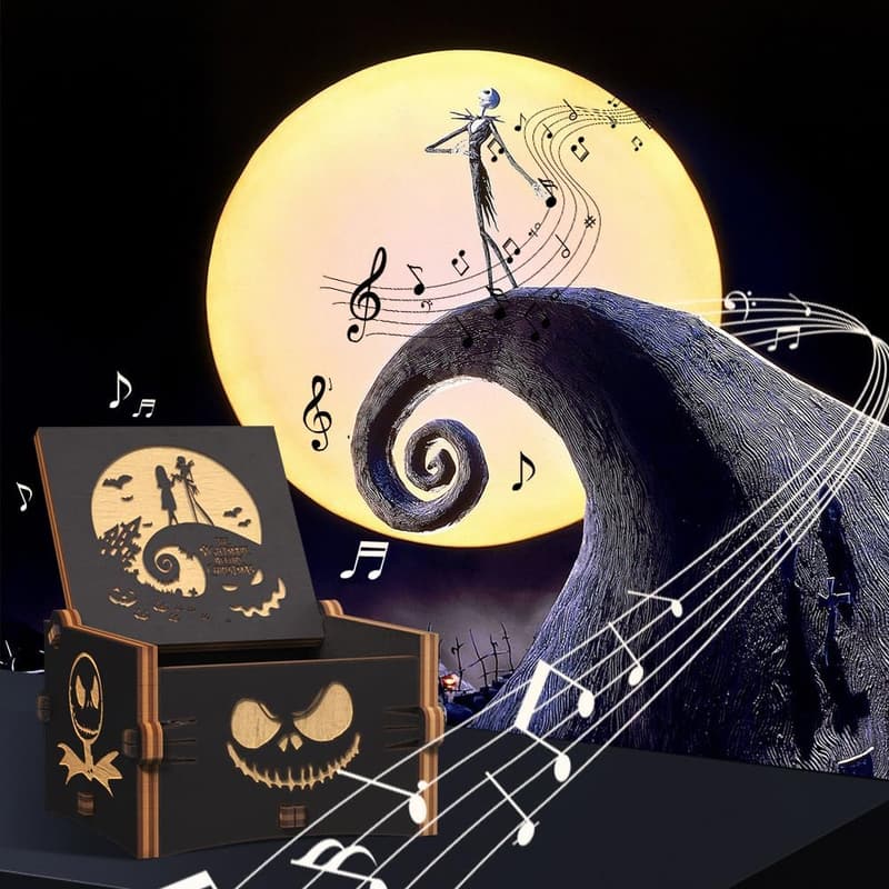 Halloween Engraved Mini Music Box - 