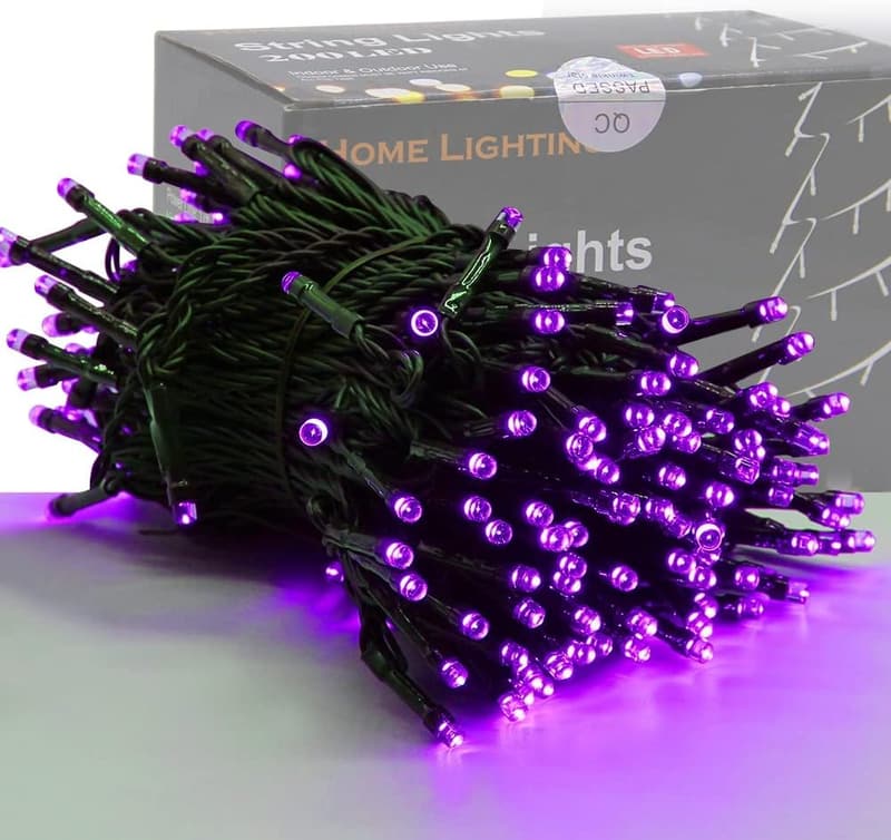 66ft Green Wire LED String Lights for Halloween & Parties