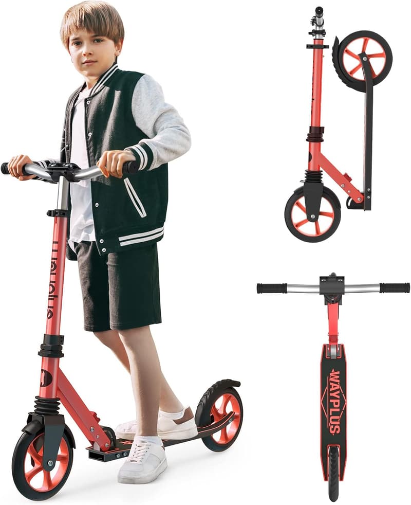Foldable Kick Scooter for Ages 6+, Max Load 240 lbs, 8
