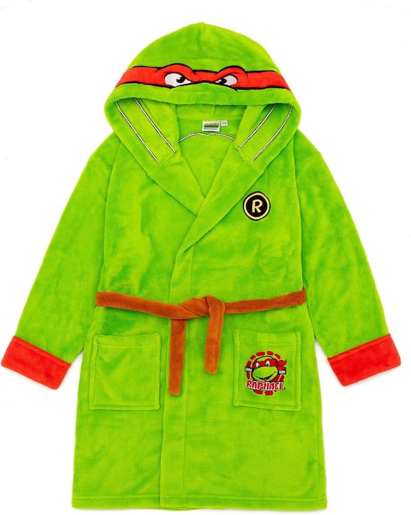 Teenage Mutant Ninja Turtles Boys' Fleece Hooded Bathrobe