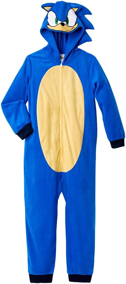 Sonic The Hedgehog Kids' Hooded Zip Pajama Onesie