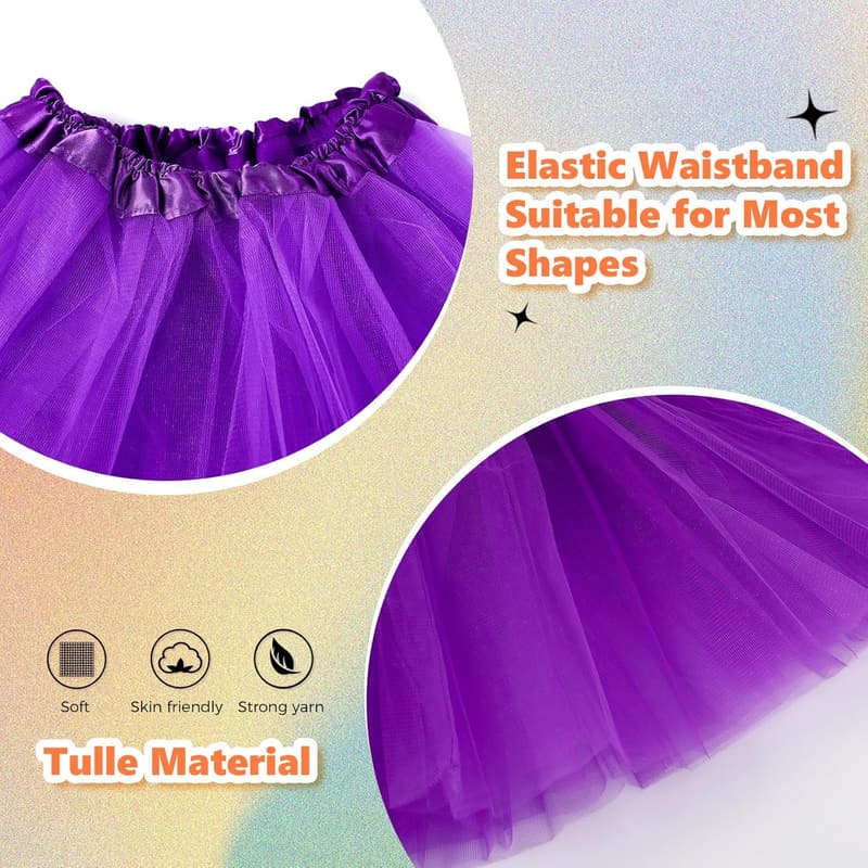 Women's 3-Layer Tulle Tutu Skirt for Halloween and Running