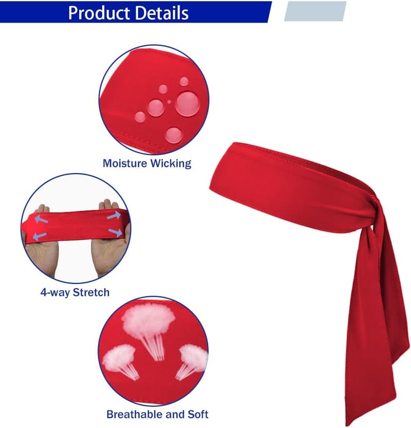 Sport Tie Headbands for Men & Women - Multi-Sport Style