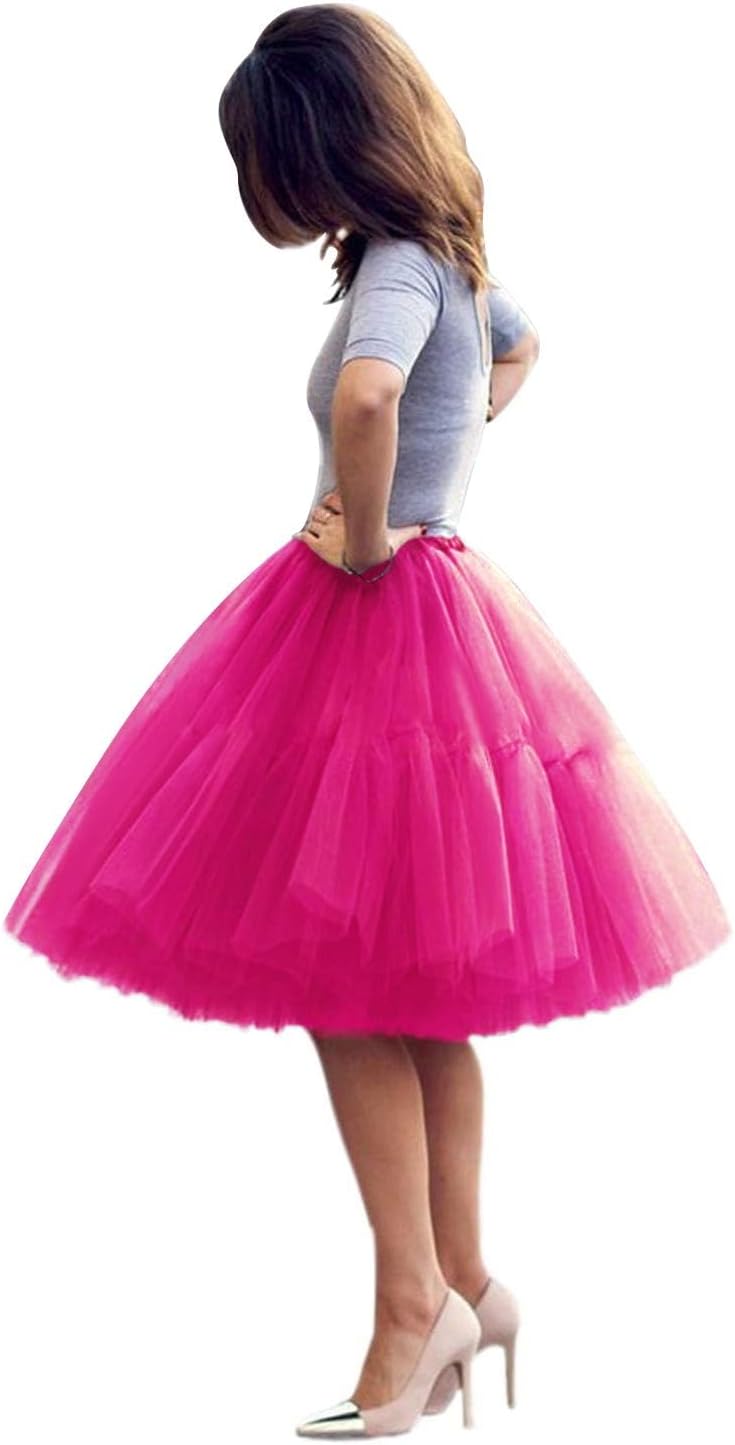 Women's Tulle Tutu Skirt - Knee-Length Petticoat