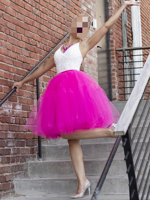 Women's Tulle Tutu Skirt - Knee-Length Petticoat