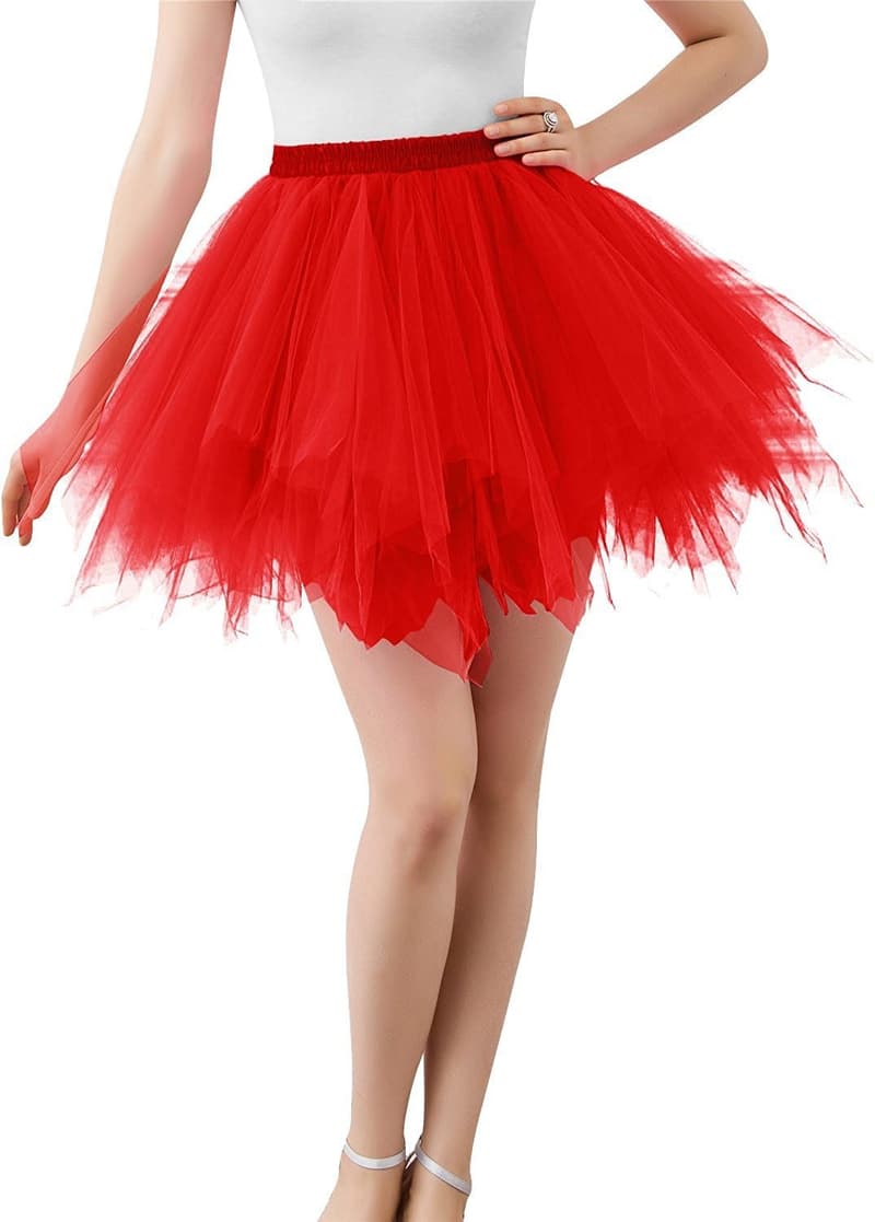 80's Tulle Petticoat Tutu Skirt for Women - Halloween
