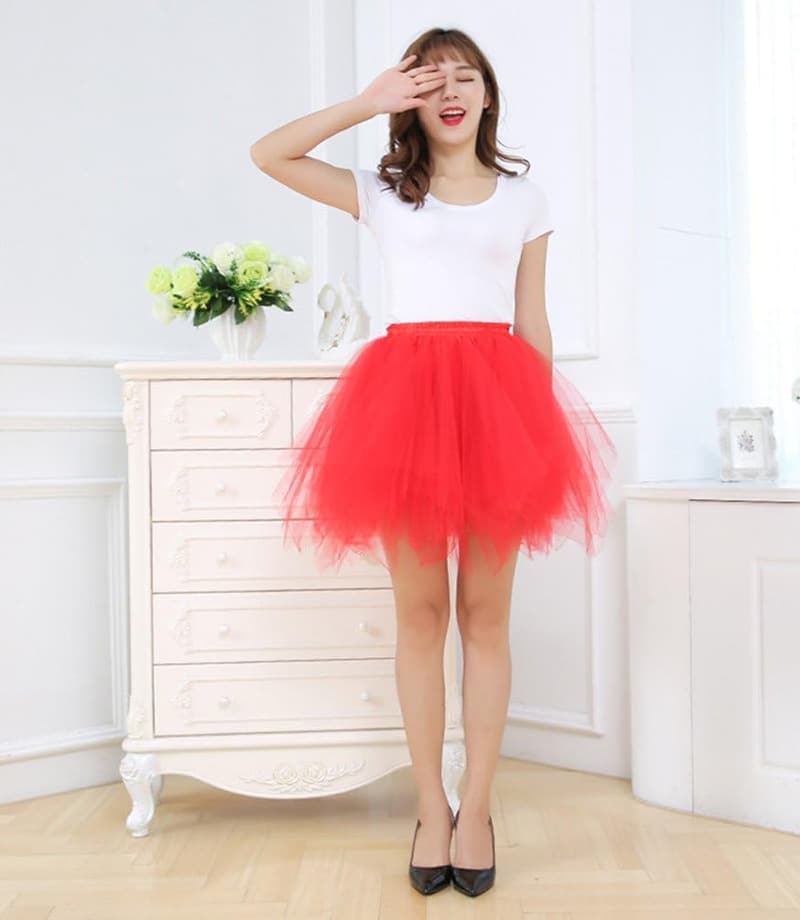 80's Tulle Petticoat Tutu Skirt for Women - Halloween