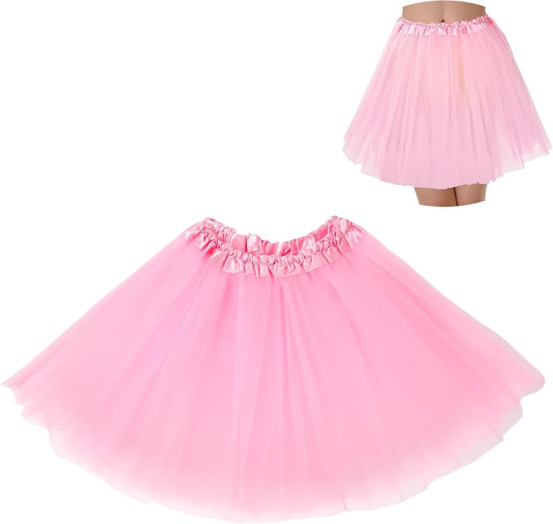 Adult Tulle Tutu Skirt - 3-Layered Costume for Women & Teens