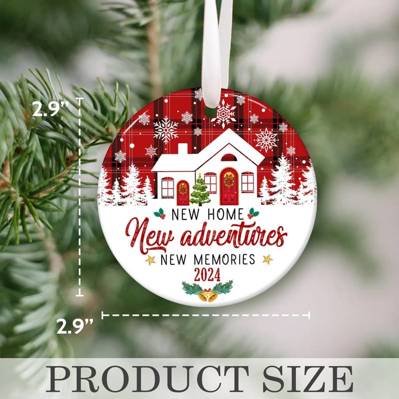 Housewarming 2024 Ceramic Ornament for New Homeowners