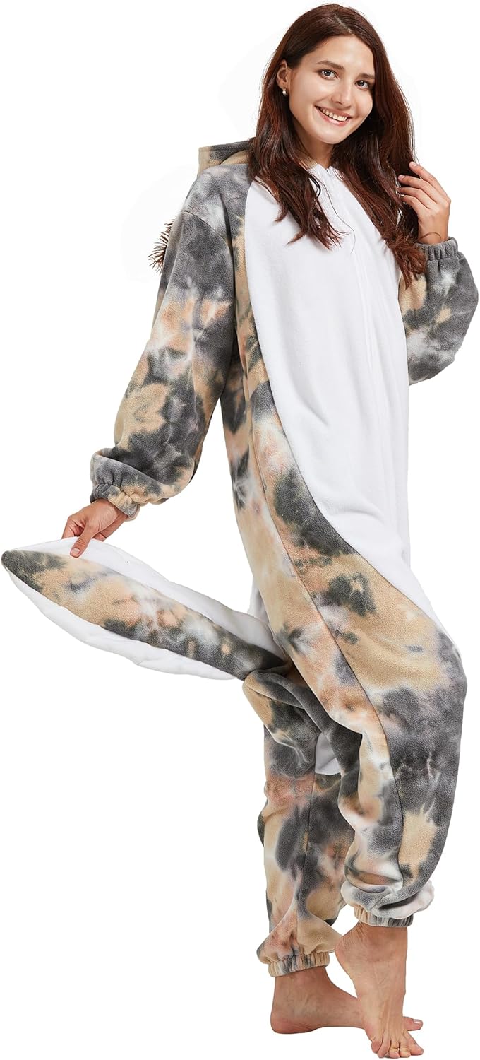 Unisex Axolotl Adult Onesie Pajamas for Halloween Cosplay